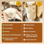 OHIYO Beeswax Bread Bags for Homemade & Reusable Bowl Cover for Proofing, Elastic Sourdough Bowl Cover, Bread Baker Set