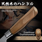 Purple Dragon Gyuto Chef Knife 7.5 Inch, German Vg10 Steel Ultra Sharp Kitchen Knife for Cutting Slicing, Meat Cleaver, Ergonomic Wooden Handle, Gift Box