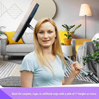 Room Groom PET Carpet Rake and Groomer with Telescoping 54 Inch Adjustable Handle, Rugs, and Artificial Turf, Purple Grip, Black/Purple