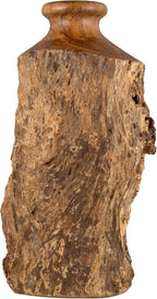 Vitex Pubescens Vahl Handcrafted Natural Wooden Vase; H(11.8”) x D(5"-6.5"); Unique Wooden Vase