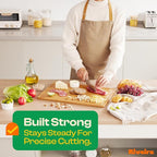 Riveira Brown Bamboo Wood Cutting Board – Gourmet Bamboo Grandeur: 20 x 14 Wooden Cutting Board – Wooden Cutting Boards For Kitchen Decorative – Innovative Juice Grooves Wooden Chopping Board