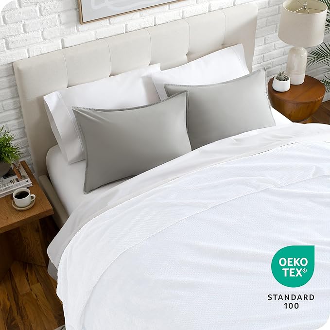 Bare Home Textured Fleece Blanket - Twin/Twin Extra Long - Ultra-Soft Lightweight for Bed, Sofa, and Couch - Luxury Microplush - Cozy Warm Blanket (Twin/Twin XL, Chevron White)