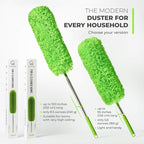 Extendable Microfiber Feather Duster, Feather Dusters for Cleaning, Ceiling Fan Dust and Cobweb Cleaner - Electrostatic Bendable Head - up to 55 Inch