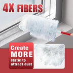 JEHONN Duster Refills 30 Counts for Swiffer, 4X Heavy Duty Microfibers, 360 Degree Dusting Kit with 1 Handle, Multi-Surface Dust Removing Tool for Cleaning Blinds Bookshelf Furniture Electronics