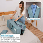 VENO 2 Pack Moving Bags w/Backpack Straps, Heavy Duty, Moving Boxes Alternative, Packing Supplies, Large Storage Totes for Dorm Room Essentials with Zipper for Clothes (Shiny Light Blue, 2 Pack)