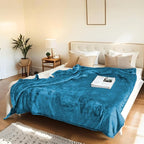 Electric Heated Blanket Full Size 72"x84" - Microplush & Sherpa Fabric Dual-Sided, 6 Heat Settings & 1-10 Hours Auto Off , Cozy Warming Throw for Home, Office, or Bed, Machine Washable, Tile Blue