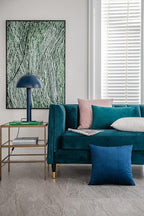 Midnight Blue Throw Pillow Covers 2 Pack 18 x 18 Inch Cozy Soft Velvet Square Decorative Pillow Cases, Lumbar Toss Pillow Shams, Euro Cushion Covers for Farmhouse, Couch, Sofa, Bed