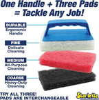 STAR BRITE Scrub Pad with Handle (Coarse) (Black) (040131)