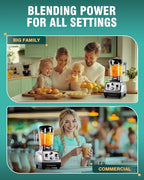 WantJoin Blender for Smoothies - 68oz Countertop Blender for Kitchen Professional Smoothie maker w/Powerful 1800W Copper Motor, 30000 RPM, 16 Speeds, Multi-Functional Smoothie for Home