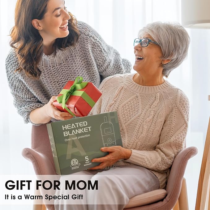 Heated Blanket Electric Throw, 50X60, Heating Throw with 10 Heating Levels & 8 Hours Auto Off, Purple Plaid Checkered Sherpa Blanket Warmer for Couch Bed Office, Gifts for Mom Women Grandma Home Decor