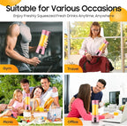 Portable Blender for Smoothies & Shakes - Personal Blender with 12Oz Traveling Cup, BAP Free, 6 Stainless Steel Blades, Freshly Squeezed for Office/Picnic/Sports