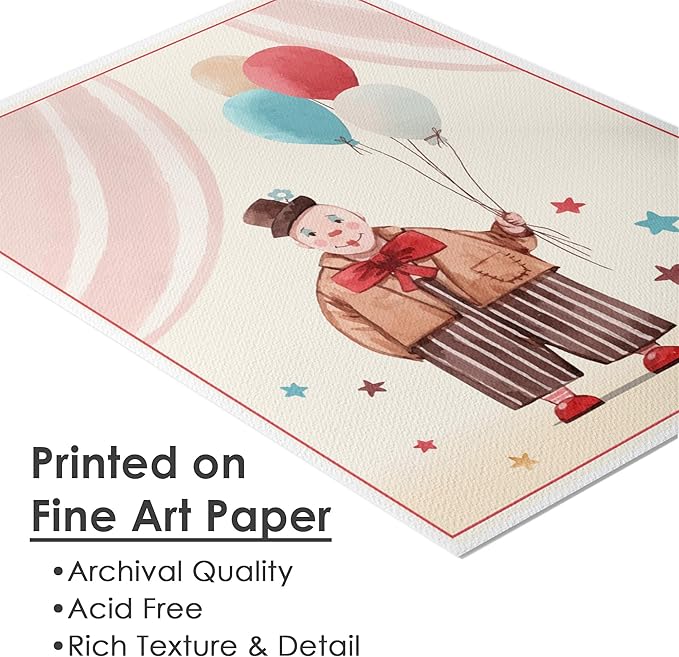 Circus Nursery Wall Art Prints (Set of 3) - Unframed - 11x14 | Delightful and Colorful Unframed 8x10 Inches Prints | Wall Art for Kids | Kids Room Décor | Classroom Décor | Bedroom Wall Décor