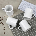 11oz White Diner Coffee Mug Set of 4 Ceramic Mugs Great for Kitchen Set, Travel, and Hot Tea (White)