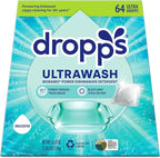 Dropps UltraWash Dishwasher Pods, Unscented (64 Count) - Biobased Power Deep Clean Dishwasher Detergent Tablets for Sparkling Shiny Dishes - No Rinse Aid or Pre-Wash Needed - Dishwashing Pods