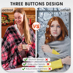 OCTROT Heated Blanket Electric, Twin Size 62X84, Heating Blanket with 10 Heating Levels & 8 Hours Auto Off, Pink Plaid Checkered Plaid Sherpa Blankets Warmer for Adults, Fast Heating Washable, ETL