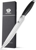 WILDMOK Carving Knife 8 Inch, Profession Meat Cutting Knife, German Stainless Steel BBQ Knife with Ergonomic Handle, Gifts Packed