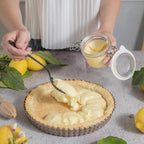 HAPPIELS Nonstick 9 Inch Tart Pan with Removable Bottom | PFOA & BPA Free Non Toxic Fluted Pie & Quiche Tin | Best Perforated Non Stick Nontoxic 9in Molds with Holes for Baking