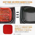 Air Fryer Rack Accessories Compatible with Comfee, Dash, Nuwave® Brio 6qt + More | 6.3 inch Air Fryer Accessory Set with Rack & Silicone Mat and Reusable Mats for Compact, Small, and Mini Air Fryers