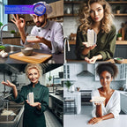 Scrub Brush Unbreakable Handle 6" White, Stiff Heavy-Duty Bristles Tough on Baked-on Grime Dishes Pots Grill Tub Shower Bathroom Tile Grout Floor Concrete Tires Carpet Unbreakable Handle