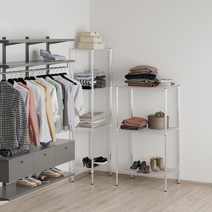 21" Deep x 30" Wide x 54" Height Wire Shelving Kit | 3-Tier | NSF Commercial Storage Rack Unit