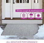 iCustomRug Hallway Runner Rug – 4x10ft Grey, Indoor/Outdoor, Non-Slip Rubber Backing, Low-Profile All-Weather Carpet, Non-Shedding & Easy Care, Entryway Mat Ideal for High Traffic Areas