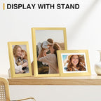 Vittanly 15 Pack Picture Frames Collage Wall Decor for Mounting or Tabletop Display, Gallery Frame Set for Family, Multi Sizes Including 3pcs 8x10, 6pcs 5x7, 6pcs 4x6, Gold