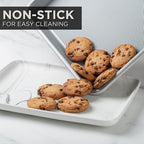 Country Kitchen Nonstick Stackable Bakeware Set - Durable, Easy Release Baking Set, Cream, 6 Pcs