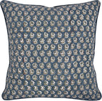 Ridhi Modern Farmhouse Pillow Covers Decorative Cotton Throw Pillow Covers Set of 2 Peacock Blue Cushion Covers for Boho Couch Sofa Bed Living Room Spring Home Decor 16x16