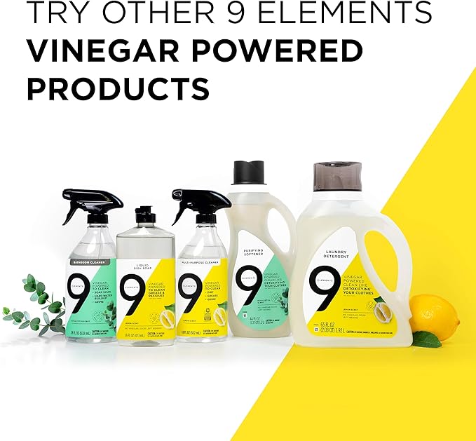 9 Elements Dishwashing Liquid Dish Soap, Eucalyptus Scent Cleaner, 16 oz Bottles (Pack of 3)