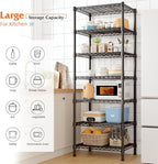 REIBII 7-Tier Metal Shelving Unit, 71’’H x 18’’W x 18’’D, 1176 LBS Weight Capacity, Adjustable Garage Shelving for Storage, Heavy Duty Shelves for Kitchen, Living Room, Bathroom etc.