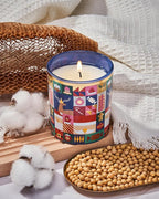 M&SENSE Magic Christmas 55 Hours Vanilla & Apple Scented Natural Soy Wax Candle for Home, 9.9oz Clean Non Toxic Candle for Bathroom, Christmas Scented Gift for Celebration Holiday