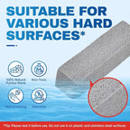 Vacplus Toilet Brush - Toilet Bowl Cleaners with Extra Long Handle, 100% Pumice Stone for Toilet Cleaning, Remove Limescale, Rust, Cleaning Supplies for Toilet, Pool, Bathroom, Sink, 4 Pack