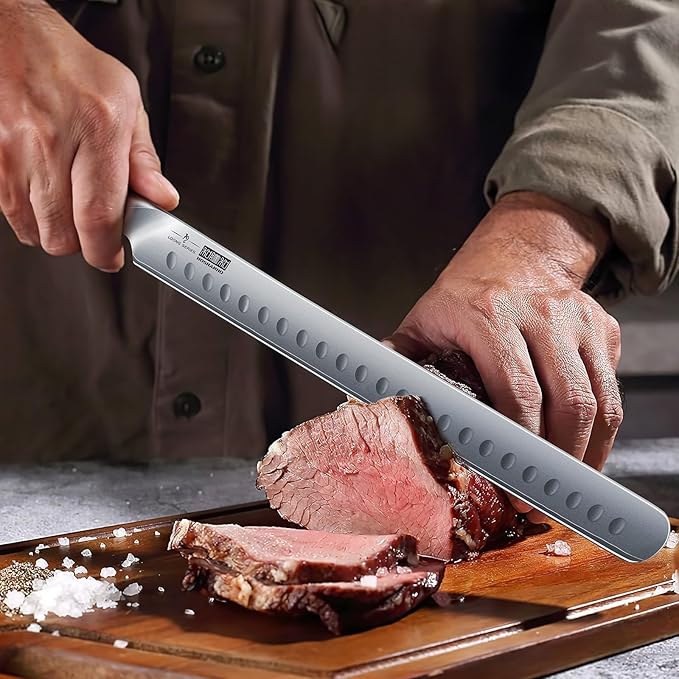 HOSHANHO BBQ Carving Knife Set, Brisket Slicing & Boning Knife for Meat Cutting, Professional Ultra Sharp Butcher Carving Knife in Japanese High Carbon Steel