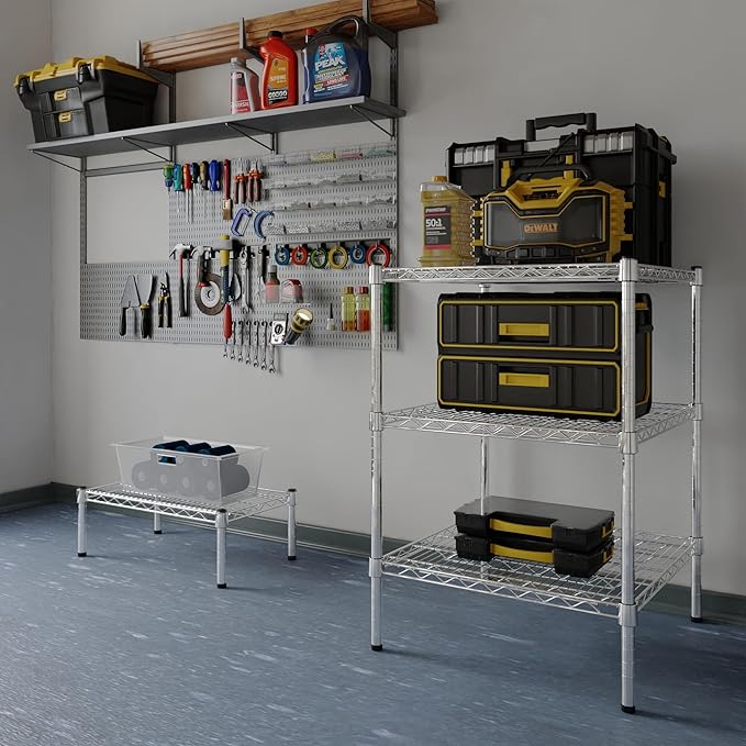 24" Deep x 24" Wide x 34" Height Wire Shelving Kit | 3-Tier | NSF Commercial Storage Rack Unit