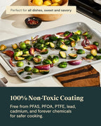 Caraway Non-Stick Ceramic Baking Sheet - Naturally Slick Ceramic Coating - Non-Toxic, PTFE & PFOA Free - Perfect for Baking, Roasting, and More - Large (18" x 13") - Black