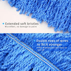 Expandable Car Exterior Duster for Cleaning, Microfiber Interior Scratch-Free Dust Cleaning Brush, Washable RV Cleaning Tool, Essential Car Wash Brush for Car Cleaning Kits. Blue 31 in.