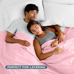 Bare Home Polar Fleece Blanket - Light Pink - Warm & Cozy - Premium Fleece for Bed, Sofa, Camping, Travel and Cold Nights - Lightweight Blanket (King, Light Pink)