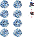 BonusLife 8-Pack Mop Head for O-Ceda RinseClean Spin Mop Refill 2-Tank System Only Easy Cleaning Microfiber Replacement