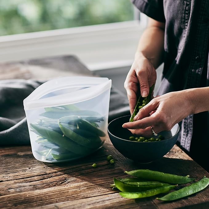 Stasher Premium Silicone Reusable Food Storage Bowl, Deep Ocean, Microwave, Sous Vide, Dishwasher, Oven and Freezer Safe, BPA Free, Leak-free, Eco-friendly, 4-Cup Bowl