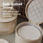 storageLAB China Storage Containers, Containers for Organizing, Hard Shell Case, Felt Plate Dividers, Moving Supplies, Storage Box, Wine, Dishes, Glasses Storage, Charger Plates Storage Containers
