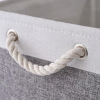 Fabric Storage Bins 12x8x5 inch [6-Pack] with Rope Handles - Decorative Baskets for Organizing