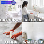 Scrub Brush Unbreakable Handle 6" White, Stiff Heavy-Duty Bristles Tough on Baked-on Grime Dishes Pots Grill Tub Shower Bathroom Tile Grout Floor Concrete Tires Carpet Unbreakable Handle