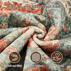 Topllen Washable Area Rug - Area Rug 6'x9' Boho Soft Living Room Rug, Non-Slip Large Area Rugs Indoor for Dining Room Livingroom Bedroom, Vintage Rug (Rust, 6x9ft)