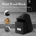 Kitchen Knife Set, Japanese Stainless Steel Knife Block Set with Built-in Sharpener, Sharp Knives with Non-slip Ergonomic Handle - Dishwasher Safe, Home Essential Gifts