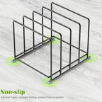 Cutting Board Organizer-1.6in Wide Kitchen Cutting Board Holder Stand for Pan,Baking Sheets,Cookie Sheets with 4 Slots,Baking Sheet Oragnizer(1PC-Large)