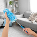 Tanlade 24 Pcs Microfiber Feather Duster for Cleaning 13-31 Inch Extendable Cobweb Dusters Ceiling Fan Duster Washable Bendable Tool for Office Car Window Furniture (Bright Color)