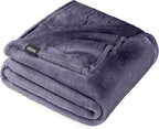 Bare Home Fleece Blanket - Twin/Twin Extra Long - Ultra-Soft Lightweight for Bed, Sofa, and Couch - Luxury Microplush - Cozy Warm Blanket (Twin/Twin XL, Dusty Purple)