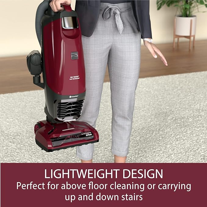 Kenmore BU3040 Intuition Bagged Upright Vacuum Lightweight Cleaner 2-Motor Power Suction with HEPA Filter, 3-in-1 Combination Tool, Handi-Mate for Carpet, Floor, Pet Hair, Red w/No Lift-up