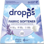 Dropps Laundry Fabric Softener Pods, Lavender Meadow (64 Pods) - Laundry Additive for Softening & Protection - HE Compatible Mineral Based Ingredients Laundry Supplies