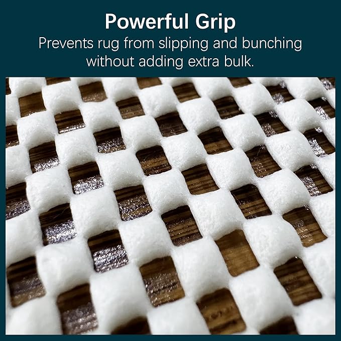 RUGSURE Rug Gripper Pad for Hardwood Floors & Tile Floor - Non Slip Area Rug Pads - Under Carpet Anti Skid Mat - Non Skid Rug Backing, 8x10 Ft